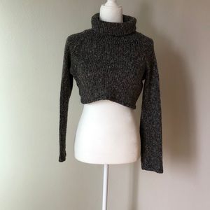 Sparkle and fade cropped sweater